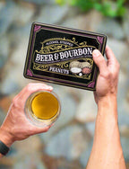 Beer & Bourbon Liquor Peanuts Gift Tin – Gourmet Snack Trio
