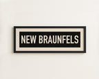 Framed New Braunfels Bus Scroll Sign