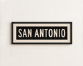 Framed San Antonio Bus Scroll Sign