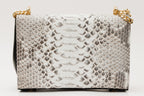The Toskana Natural & Black Pythn Leather Handbag