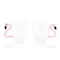 3D Flamingo Glass Mugs