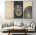 Tree Rings Canvas Wall Art Print, Minimalist Natural History in Modern Decor