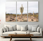 Saguaro Cactus Wall Art | Framed Desert Canvas Artwork
