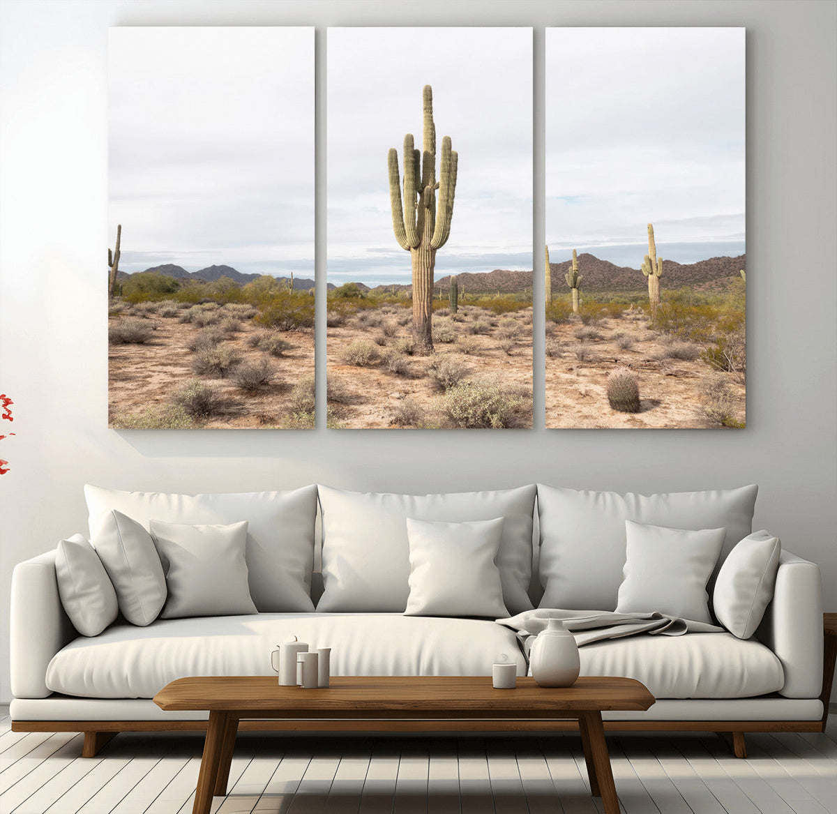 Saguaro Cactus Wall Art | Framed Desert Canvas Artwork