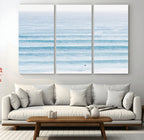 Ocean Wave Surfer Wall Art | Framed Minimal Seascape Canvas