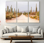 Desert Cactus Wall Art | Framed Southwestern Canvas Artwork