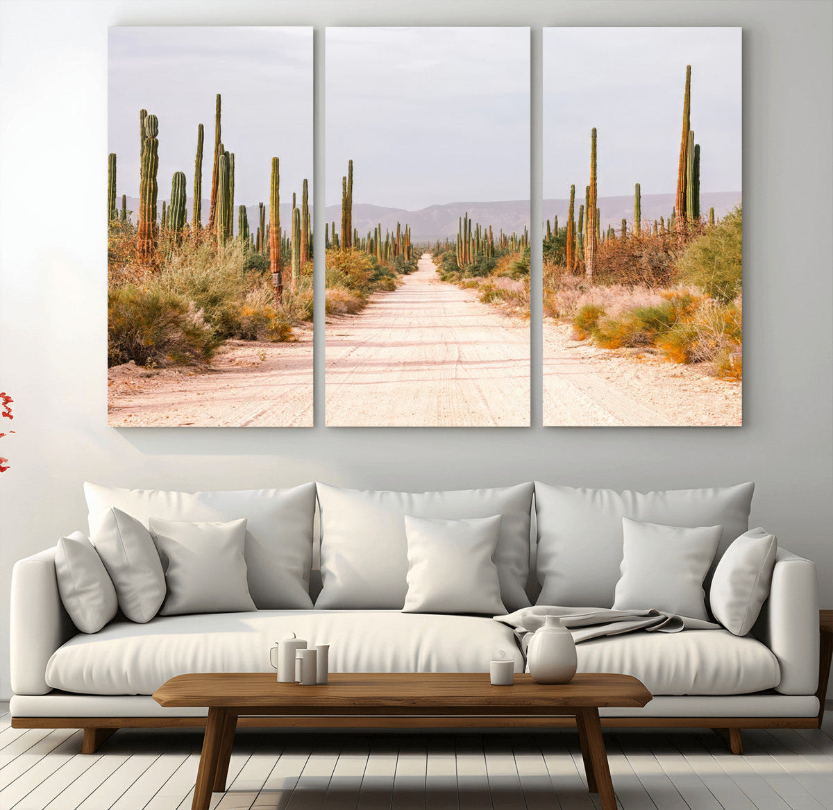Desert Cactus Wall Art | Framed Southwestern Canvas Artwork