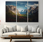 Yosemite National Park Wall Art Canvas Print, Framed El Capitan Mountain Landscape