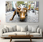 Charging Bull Wall Art Canvas Print