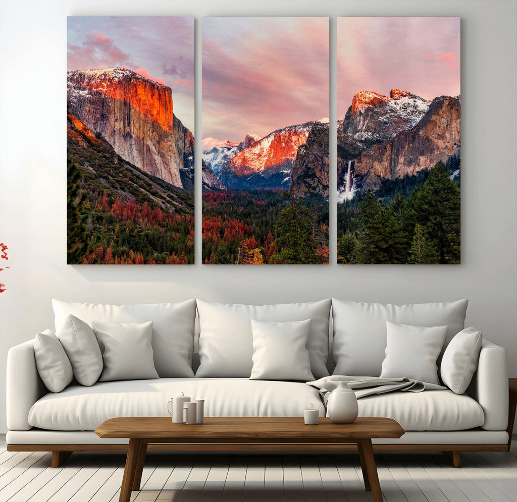 Yosemite Half Dome Wall Art Canvas Print El Capitan