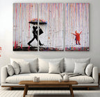 Banksy Wall Art Canvas Print | Framed Graffiti Street Art Picture