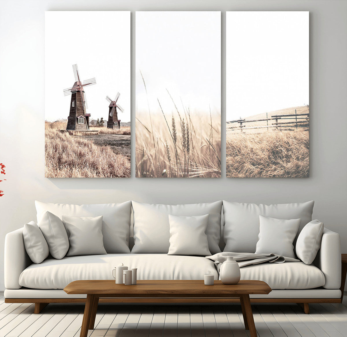 Farm Prints, Set of 6 Farmhouse Wall Art Canvas, Country House Decor