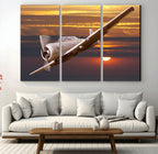 Old War Plane Wall Art Canvas Print