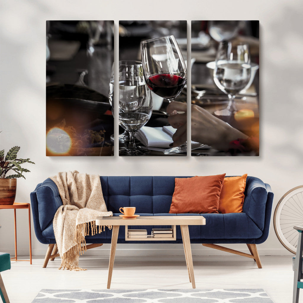 Red Wine and Glass Canvas Print