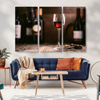 Red Wine and Bottle Canvas Print