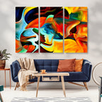 Human Love Figures Abstract Wall Art Canvas Print
