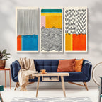 Canvas Print Wall Art Abstract Illustration Art Boho, Framed Abstract Boho Art