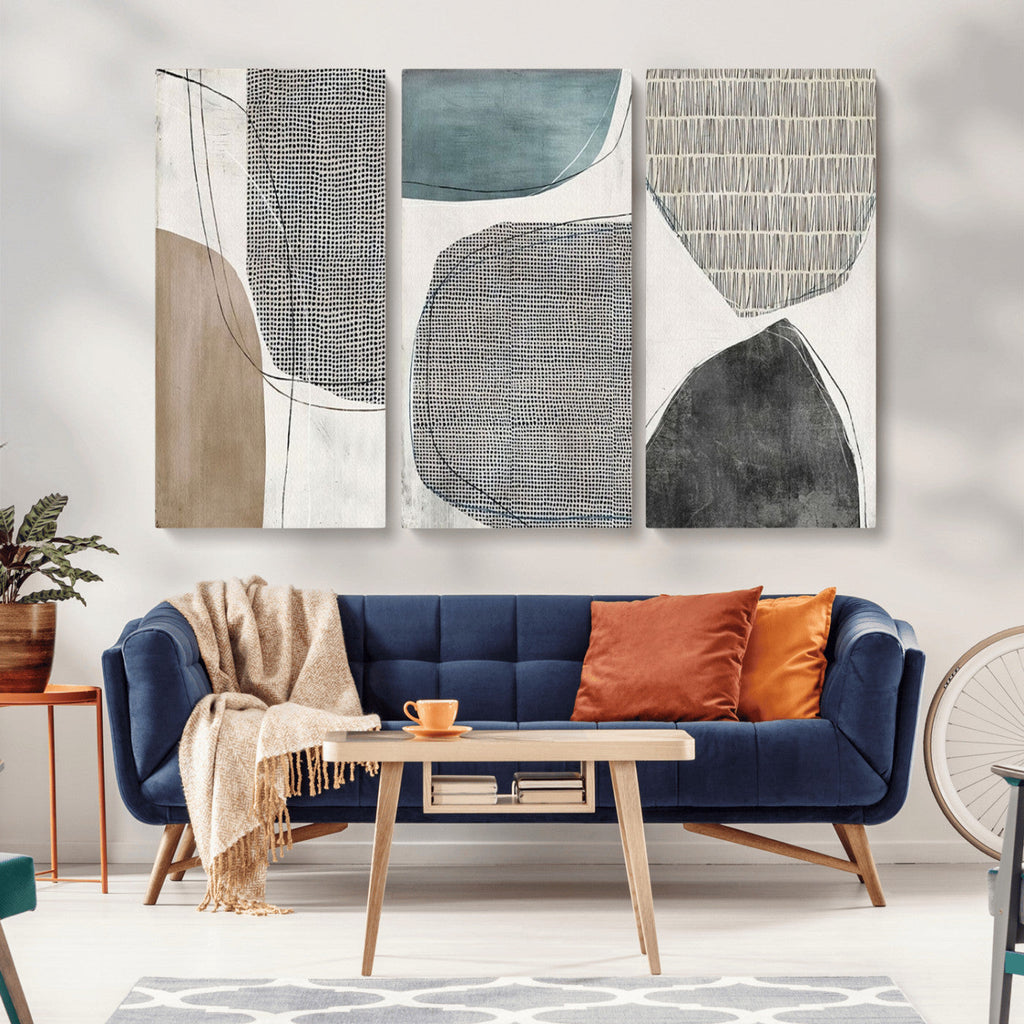Canvas Print Wall Art Abstract Art Boho, Framed Boho Decor