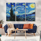 Vincent Van Gogh The Starry Night Abstract Wall Art Canvas Print
