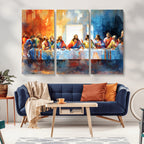 Abstract Watercolor The Last Supper Wall Art