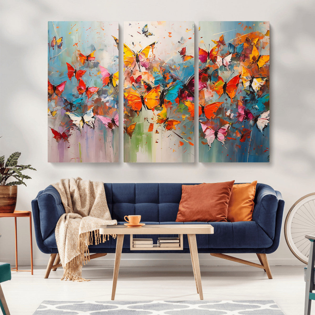 Abstract Butterfly Wall Art Canvas Print