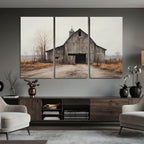Farmhouse Rustic Barn Wall Art Canvas Print, Framed and Ready to Hang