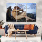 Fallen Angel Wall Art Canvas Print, Alexandre Cabanel Classic Art Reproduction
