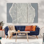 Abstract Tree Ring Wall Art Canvas Print, Framed and Ready to Hang