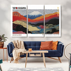 Framed Yayoi Kusama 1986 Wall Art Print | Japanese Wabi Sabi Vibrant Abstract Landscape Canvas