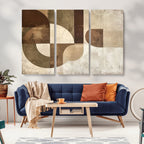 Wabi Sabi Geometric Wall Art | Abstract Modern Minimalist Canvas Print