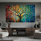 Yggdrasil Tree of Life Wall Art Print | Mosaic Style Canvas Wall Art