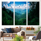 Tropical Jungle Wall Art Canvas Print | Framed Lush Valley