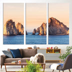 El Arco Wall Art Canvas Print, Framed Cabo San Lucas Ocean Arch Coastal Art