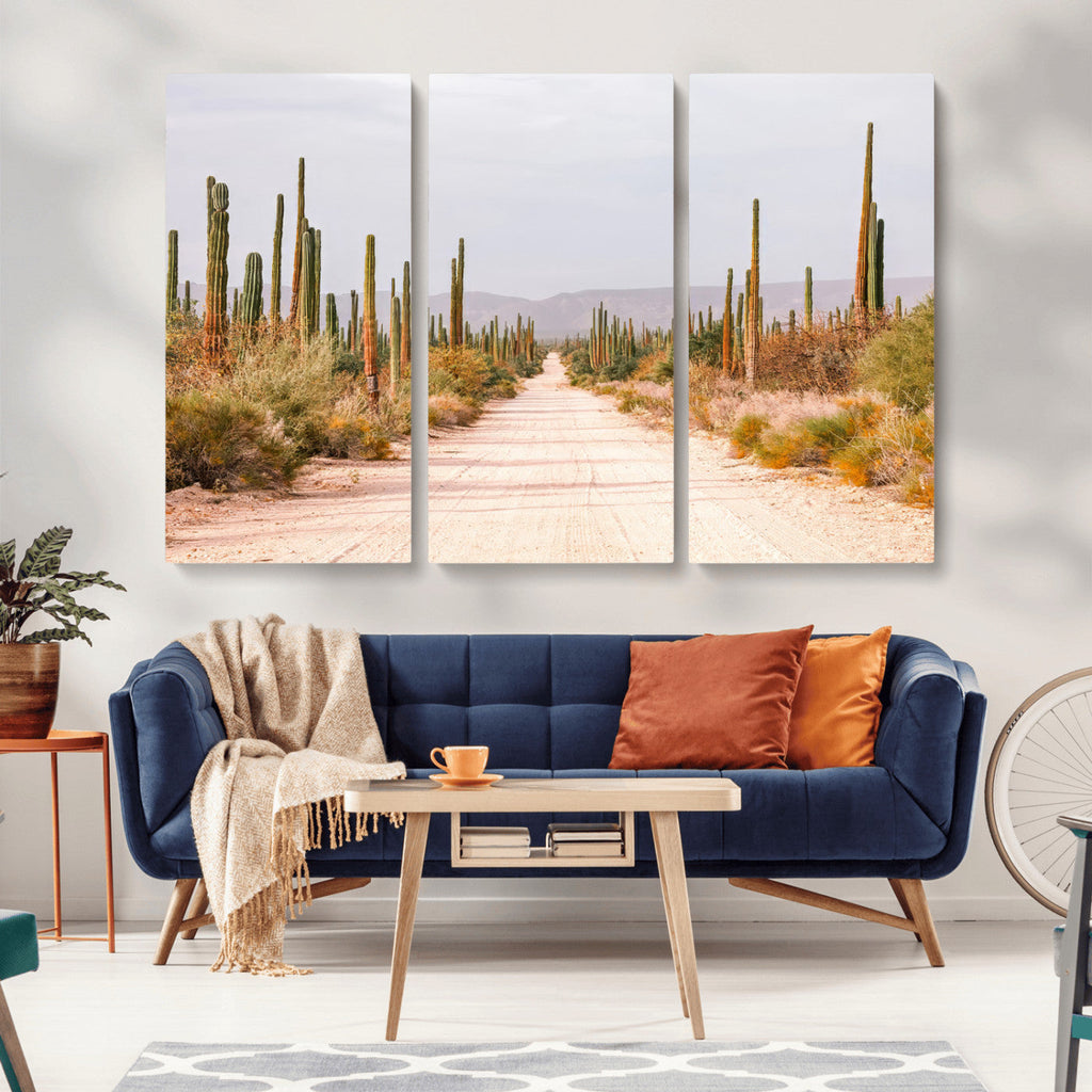 Desert Cactus Wall Art | Framed Southwestern Canvas Artwork