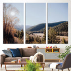 Rustic Landscape Wall Art Canvas Print, Serene Valley Scene