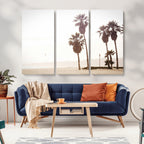 Coastal Light Wall Art Canvas Print, Framed Relaxing Shoreline Art, Minimalist Ocean Tropical Decor