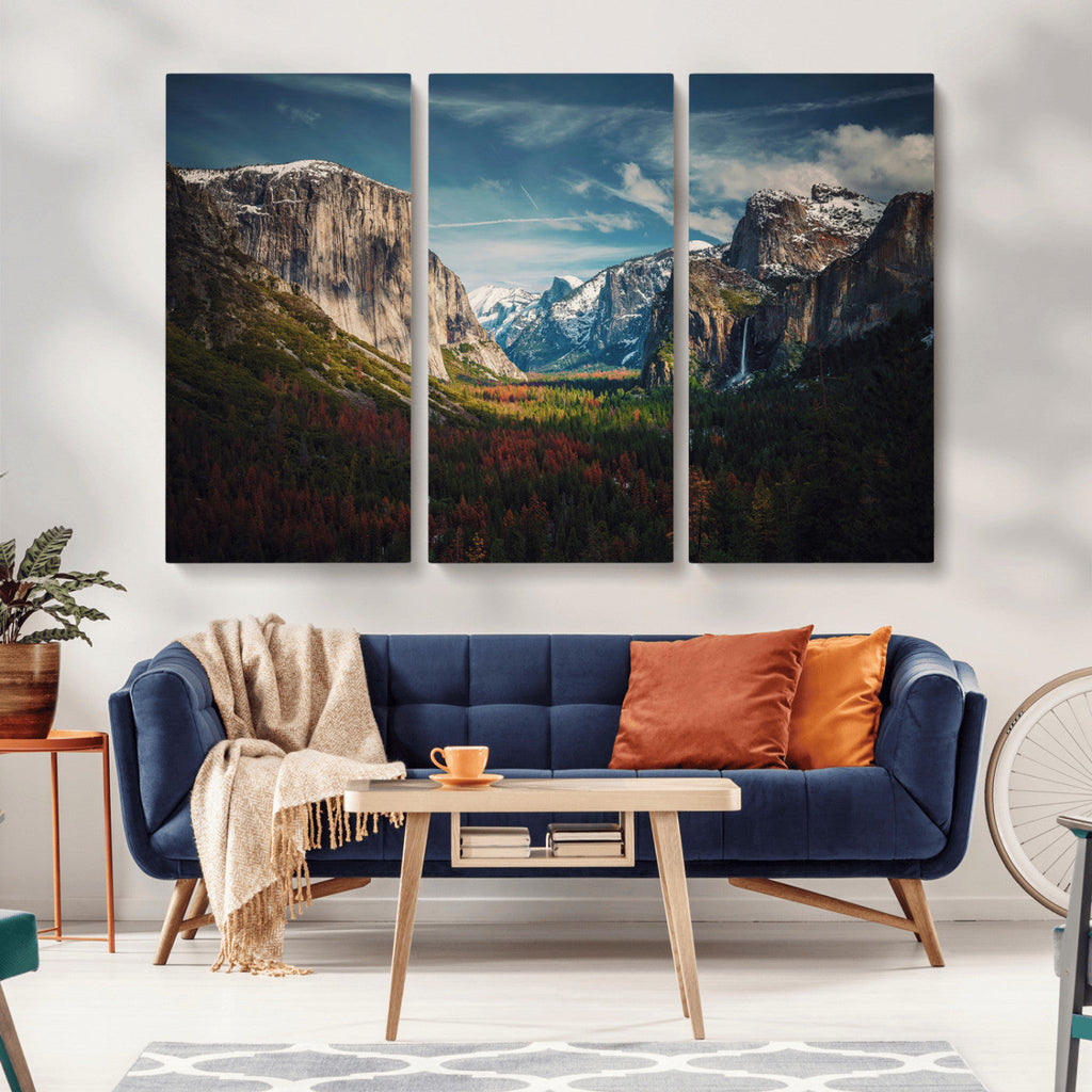 Yosemite National Park Wall Art Canvas Print, Framed El Capitan Mountain Landscape