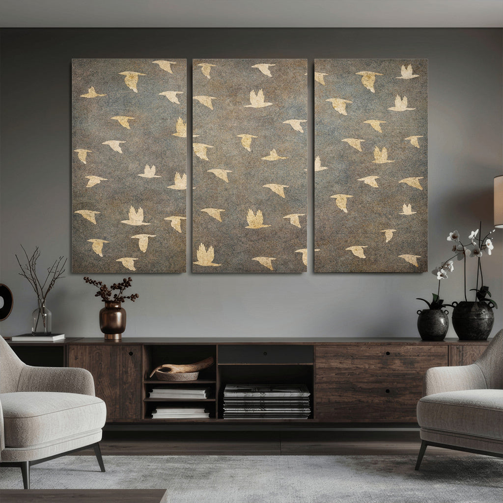 Abstract Birds Wall Art Canvas Print