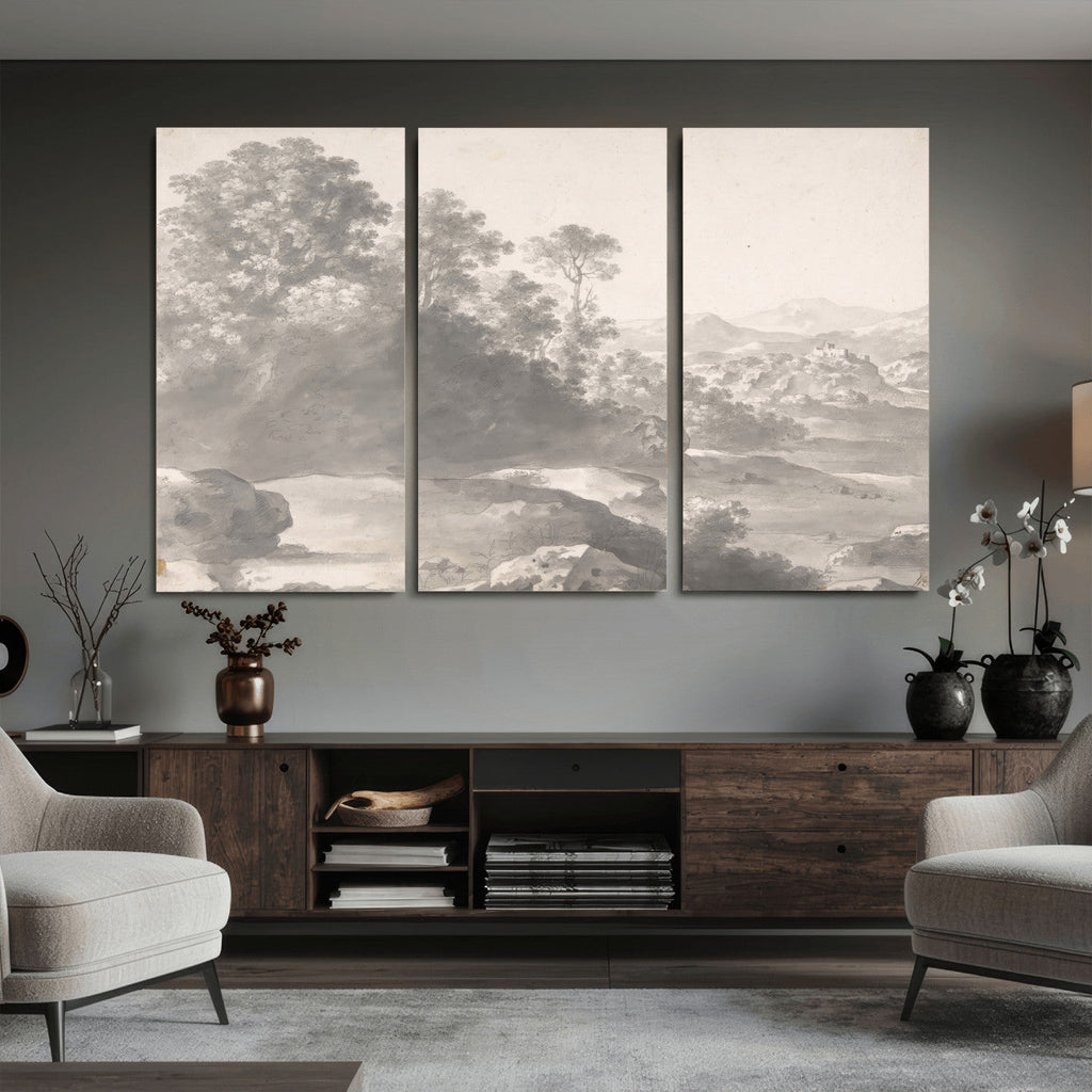 Van Poelenburch Landscape Canvas Wall Art | Dutch Golden Age