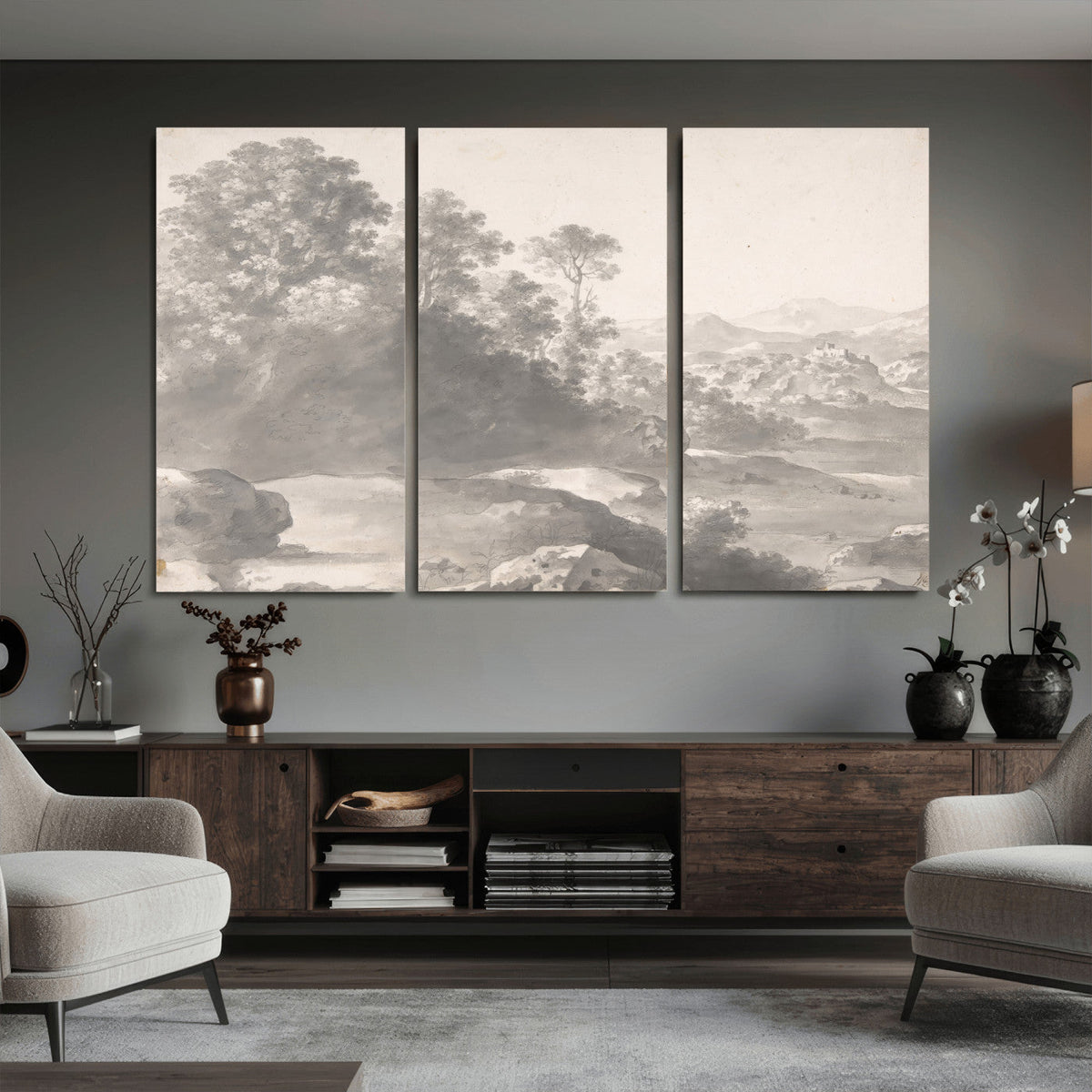 Van Poelenburch Landscape Canvas Wall Art | Dutch Golden Age
