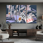 Playing Cards Canvas Wall Art | Casino Game Room Decor