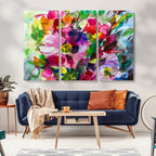 Oil Flower Abstract Canvas Print