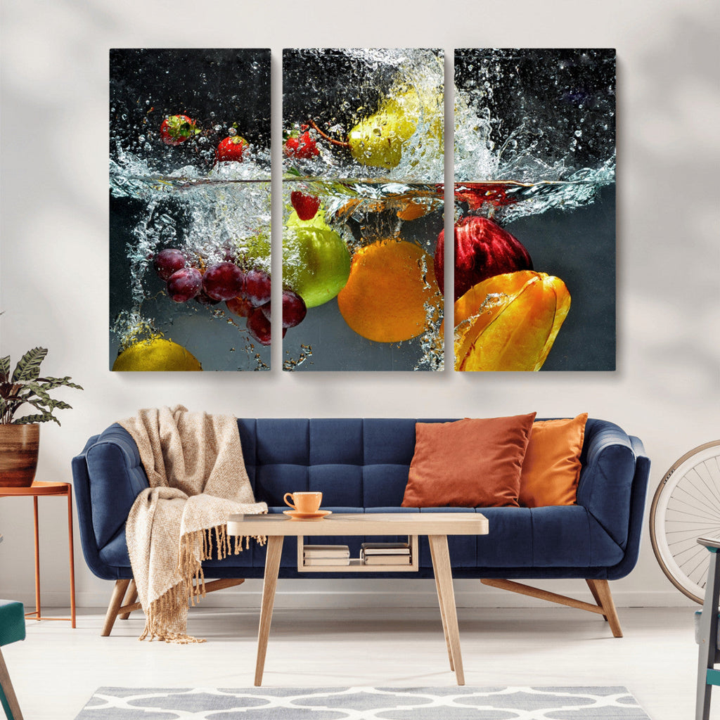 Kitchen Vegetables World Wall Art Canvas Print