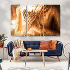 Buddha Statue Hands Wall Art Canvas Print