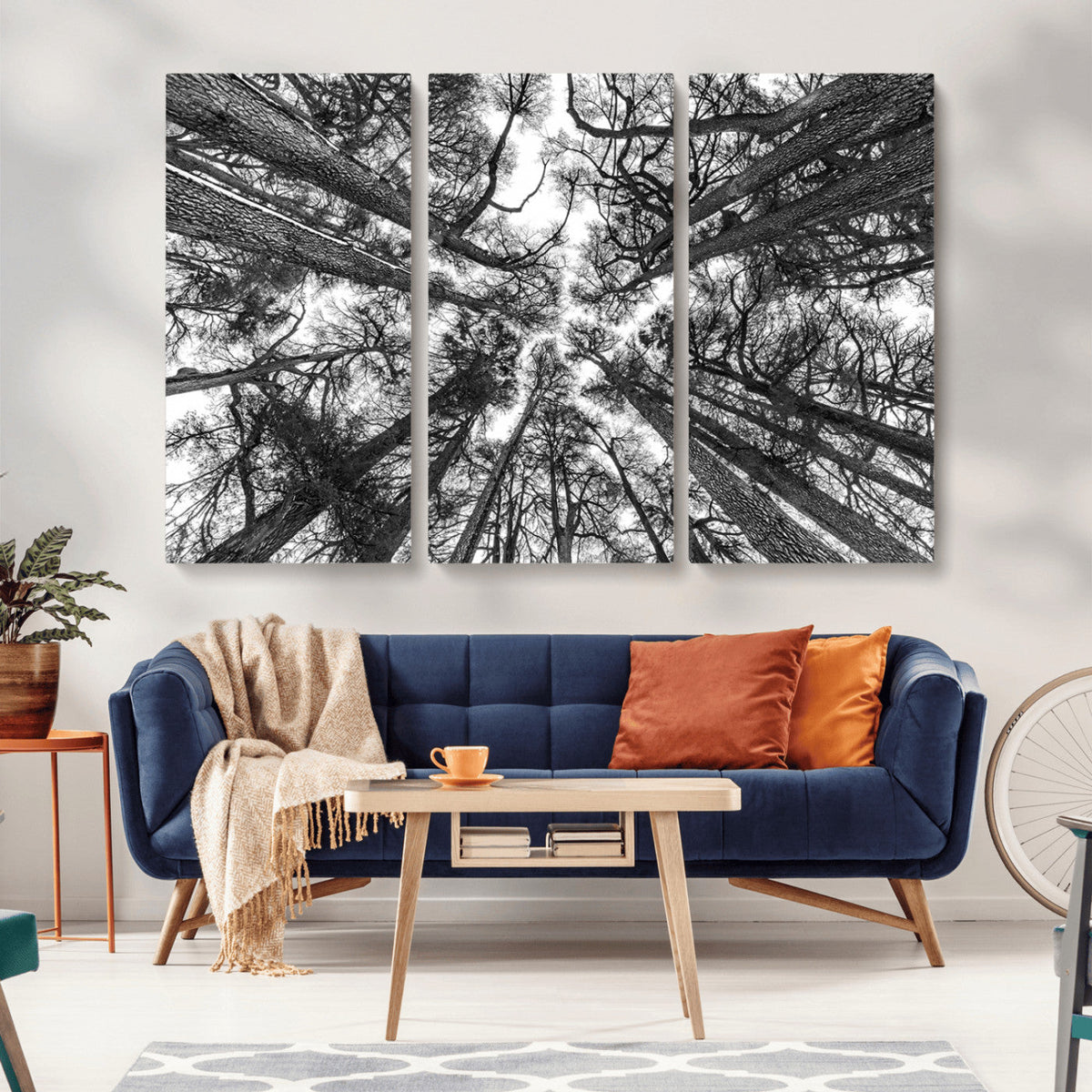 Trees Contemporary Art Canvas Print