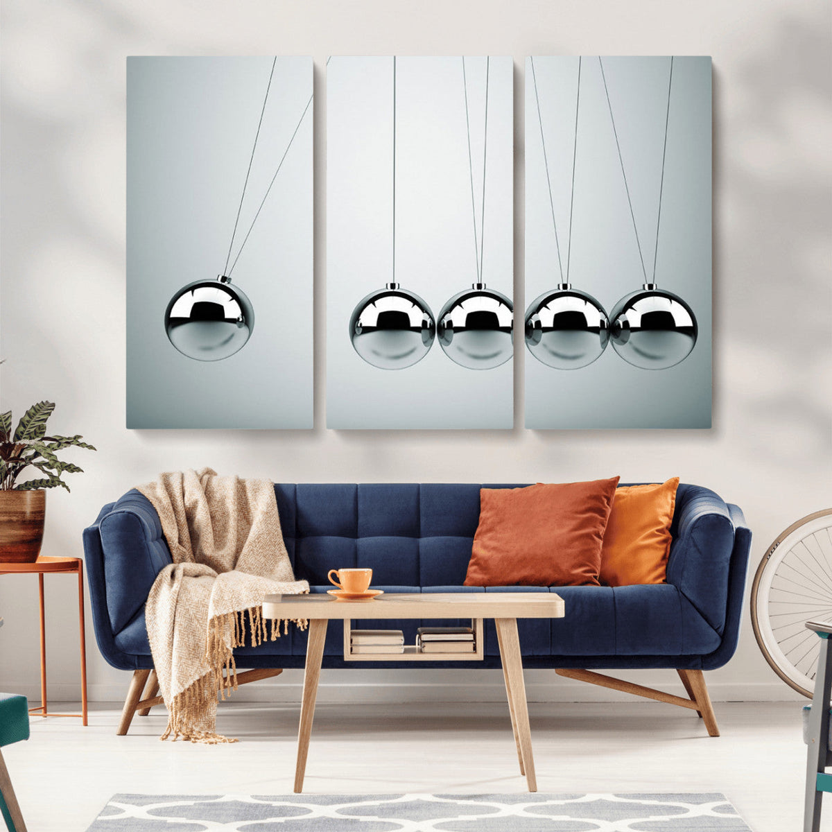Newton's Cradle Wall Art Canvas Print | Framed Newton Cradle Wall Art