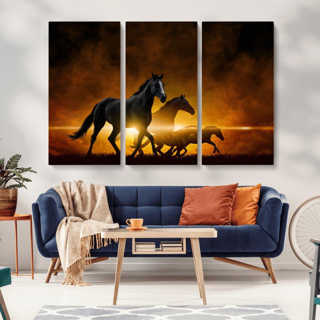 Horse Wall Art Canvas Print, Multi Panel Animal Canvas Print