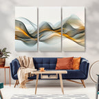 Abstract Wave Canvas Wall Art | Fluid Contemporary Elegance in Motion