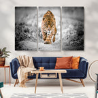 Jaguar Wall Art Canvas Print, Majestic Big Cat in Focused Pursuit