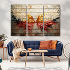 Abstract Angel Wings Canvas Wall Art, Modern Angelic Wings Decor, Framed and Ready to Hang